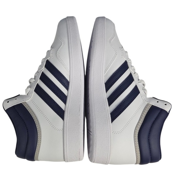 Adidas Hoops 4.0 Mid Men's White Navy Blue Basketball Shoes Size 6 Athletic New - Picture 7 of 11
